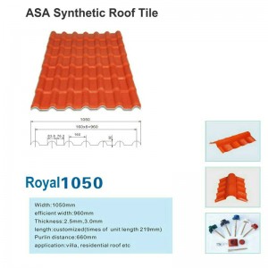 Royal1050 New ASA Syntetisk harts takplattor Takplåt Fabriksförsäljning